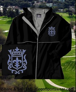 KINGWEAR BLACK/GRAY Rain Jacket New Englander Design Zoom